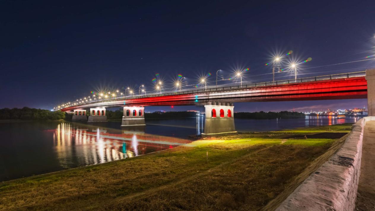 Торжественное открытие Ленинградского моста в г. Омске